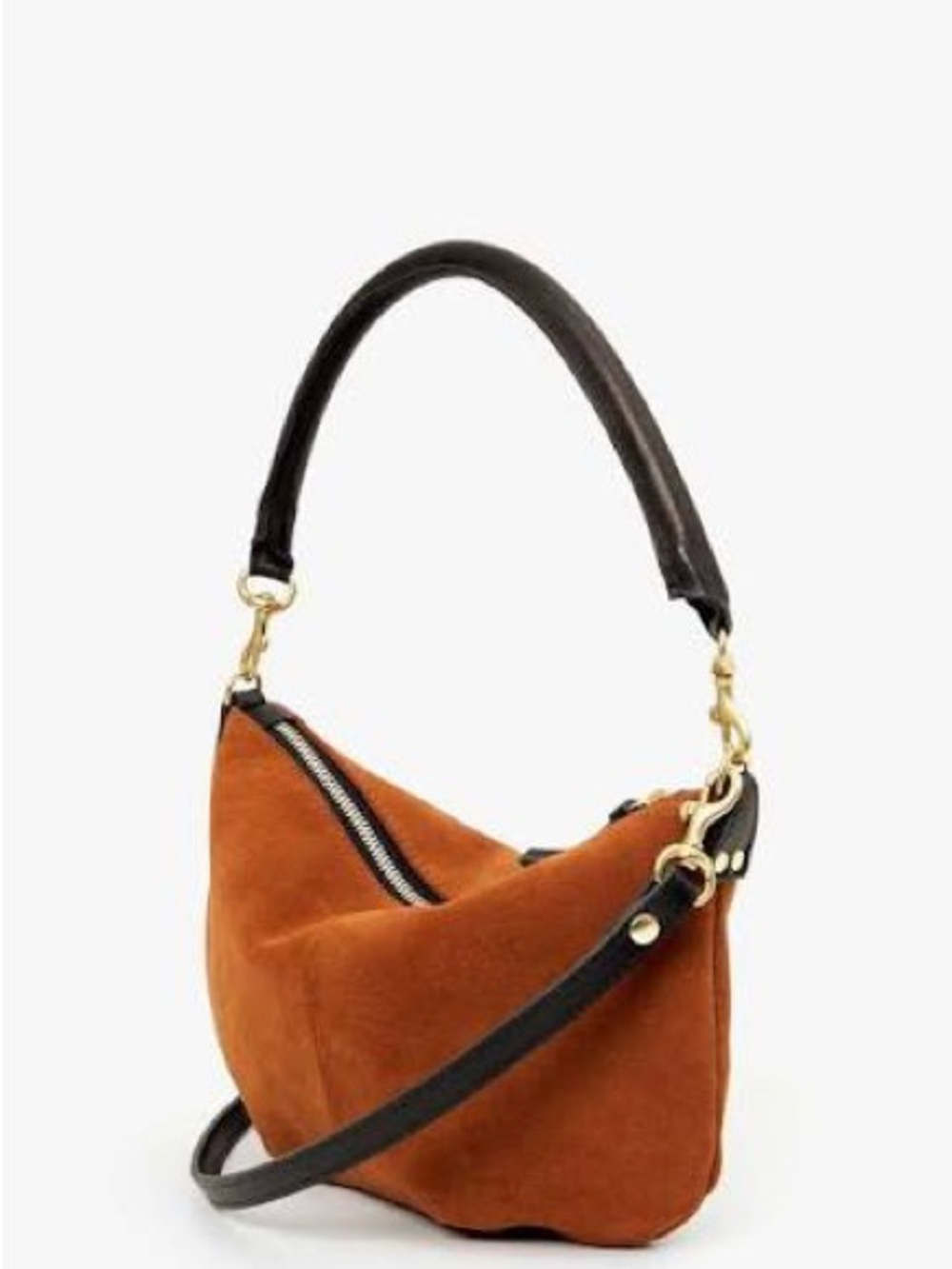 Brand New Clare V Petit Moyen In Chestnut Suede - Picture 2 of 6